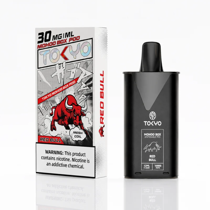替換式煙彈｜TOKYO MOHOO BOX 東京魔盒｜10000口 12mL 1.0Ω鋼網棉芯 红牛冰