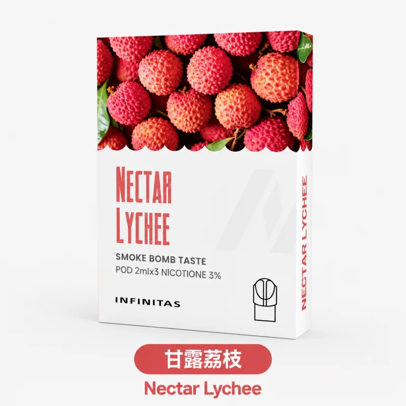 替換式煙彈｜INF 無限 一代通用透明煙彈｜2.0mL 陶瓷芯 三入裝 甘露荔枝