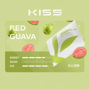 替換式煙彈｜KISS FLY 鎧斯 五代通用煙彈｜2.0mL 陶瓷芯 黑色霧面吸口 三入裝 紅心芭樂