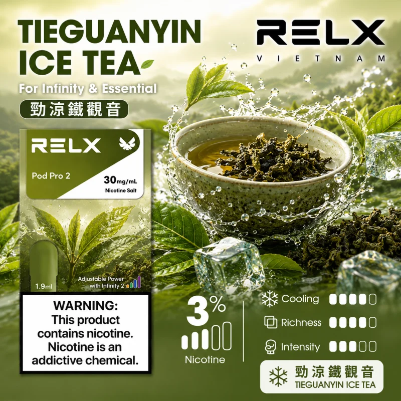 替換式煙彈｜RELX 悅刻 六代 Infinity 2 煙彈｜1.9mL FEELM陶瓷芯 支援三檔調功 勁涼鐵觀音