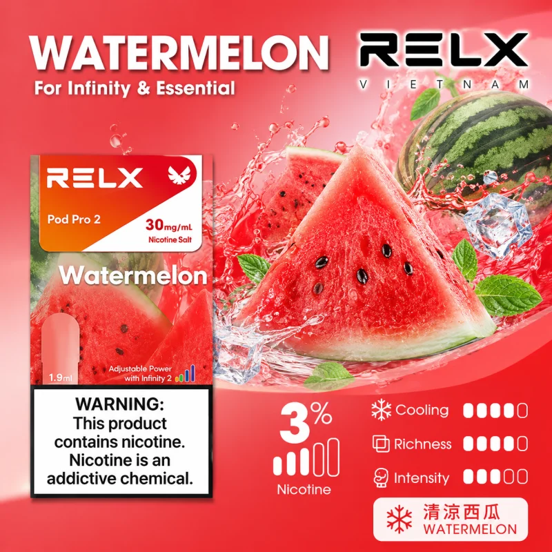 替換式煙彈｜RELX 悅刻 六代 Infinity 2 煙彈｜1.9mL FEELM陶瓷芯 支援三檔調功 清涼西瓜