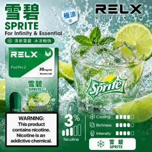 替換式煙彈｜RELX 悅刻 六代 Infinity 2 煙彈｜1.9mL FEELM陶瓷芯 支援三檔調功 雪碧