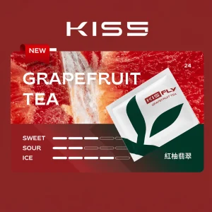 替換式煙彈｜KISS FLY 鎧斯 五代通用煙彈｜2.0mL 陶瓷芯 黑色霧面吸口 三入裝 紅柚翡翠