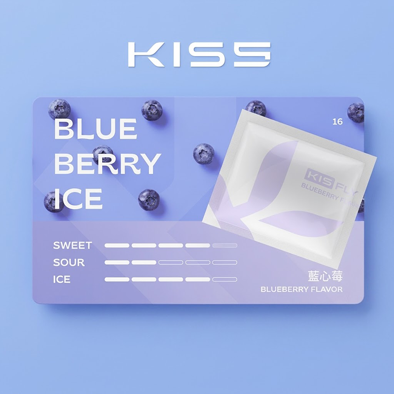 藍心莓 替換式煙彈|KISS FLY 鎧斯 五代通用煙彈|2.0mL 陶瓷芯 黑色霧面吸口 三入裝 藍心莓